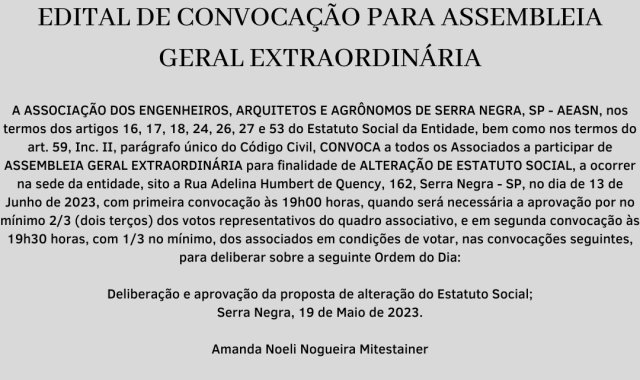 Assembleia Geral Extraordinária