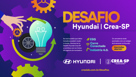 Inscrições para o Desafio Hyundai/Crea-SP são prorrogadas